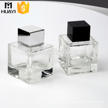 Bouteille de parfum d&#39;élément de verre carré de bonne qualité avec bouchon de parfum carré